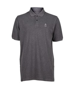 TIKI POLO SHIRT - DARK HEATHER GREY-Front.jpg