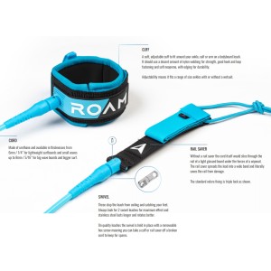ROAM Surfboard Leash Premium 8.0 244cm 7mm Blue3.jpg