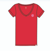 Koszulka Rip Curl 2025 Re-Entry V Neck Tee Red