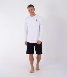 Lycra Hurley 2026 Rash Reg Flamengue Ls Wht