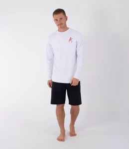 Lycra Hurley 2026 Rash Reg Flamengue Ls Wht