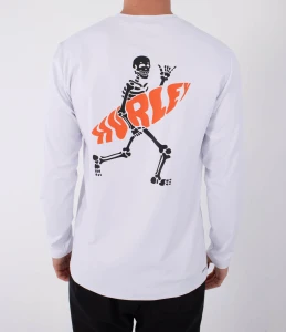 Lycra Hurley 2026 Rash Reg Flamengue Ls Wht