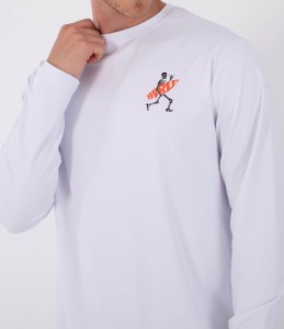 Lycra Hurley 2026 Rash Reg Flamengue Ls Wht