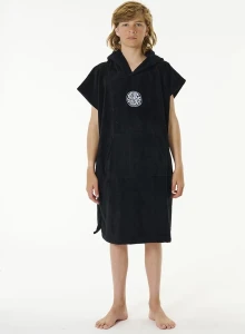 Poncho Rip Curl Logo Hooded Boy Bk