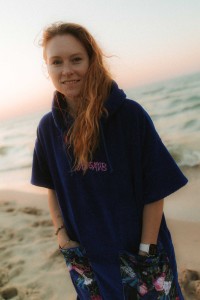 Poncho Jungmob Ocean Flowers