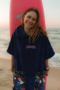 Poncho Jungmob Ocean Flowers