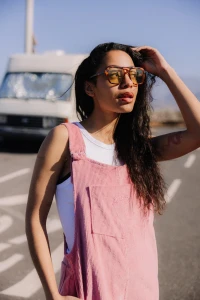 Spodnie Jungmob Ogrodniczki Funky Pink