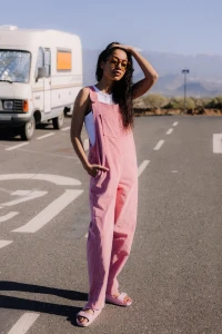 Spodnie Jungmob Ogrodniczki Funky Pink