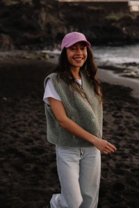 Czapka Jungmob Flowers Pink Cord Cap