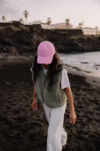 Czapka Jungmob Flowers Pink Cord Cap