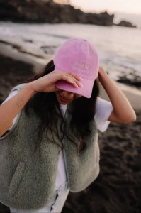 Czapka Jungmob Flowers Pink Cord Cap