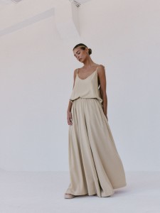 Spodnie MUUV. Due Szerokie Light Beige