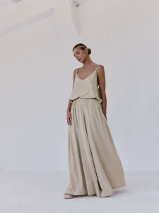 Spodnie MUUV. Due Szerokie Light Beige