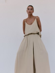 Spodnie MUUV. Due Szerokie Light Beige