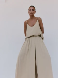 Spodnie MUUV. Due Szerokie Light Beige