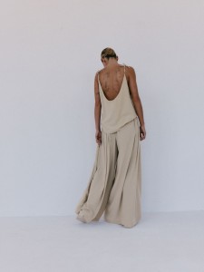 Spodnie MUUV. Due Szerokie Light Beige