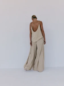 Spodnie MUUV. Due Szerokie Light Beige