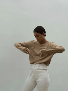 Koszulka MUUV. Basic L/S peanut butter