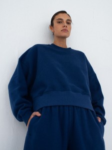 Bluza MUUV.  Ov Smooth Cotton Oxford Navy