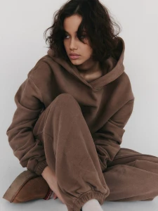 Bluza MUUV.  Smooth Cotton Hood Milk Choco
