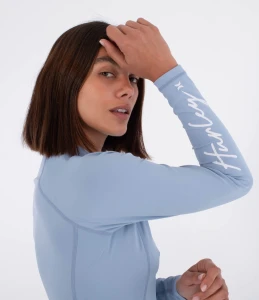 Lycra Hurley W Rash Ls Zip Tee SprBre
