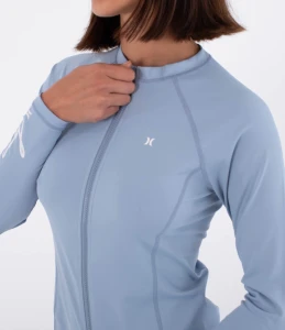 Lycra Hurley W Rash Ls Zip Tee SprBre