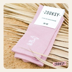 Skarpetki Zooksy Palm Różowy