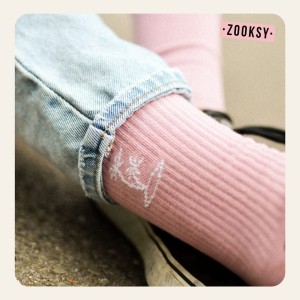 Skarpetki Zooksy Palm Różowy