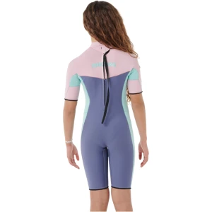 55255-2026 Rip Curl Junior Dawn Patrol 2mm Back Zip Shorty Wetsuit 11FBSP - Pink (5).webp
