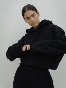 Bluza MUUV.  Cropped Smooth Cotton Black