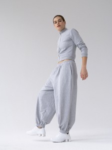 Bluza MUUV. Obcisła Cropped Le Pump Grey