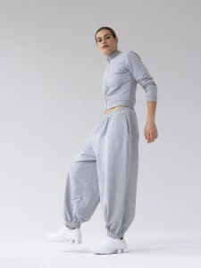 Bluza MUUV. Obcisła Cropped Le Pump Grey