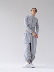 Bluza MUUV. Obcisła Cropped Le Pump Grey