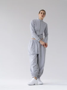 Bluza MUUV. Obcisła Cropped Le Pump Grey