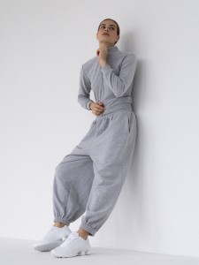 Bluza MUUV. Obcisła Cropped Le Pump Grey