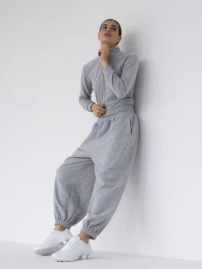 Bluza MUUV. Obcisła Cropped Le Pump Grey