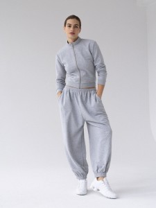 Bluza MUUV. Obcisła Cropped Le Pump Grey