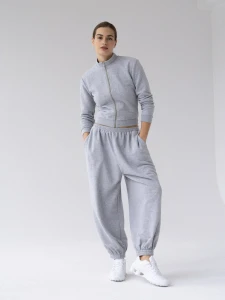 Bluza MUUV. Obcisła Cropped Le Pump Grey