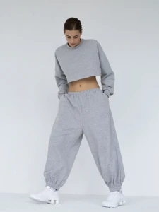 Bluza MUUV. Ov Cropped Le Pump Grey