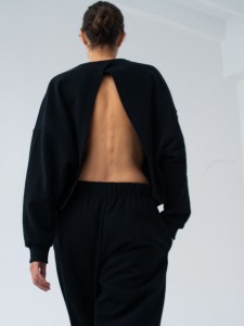 Bluza MUUV. Cropped Z Wycięciem ARC Black