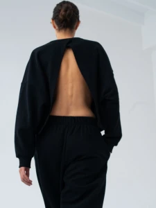 Bluza MUUV. Cropped Z Wycięciem ARC Black