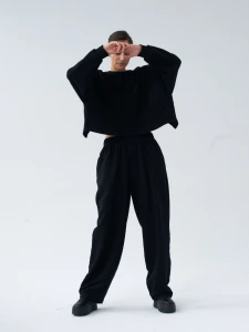 Bluza MUUV. Cropped Z Wycięciem ARC Black