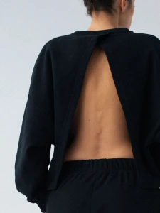 Bluza MUUV. Cropped Z Wycięciem ARC Black