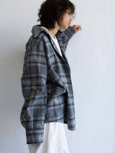 Koszula MUUV. Ov Noa Flanel Grey/White/Bk
