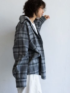 Koszula MUUV. Ov Noa Flanel Grey/White/Bk