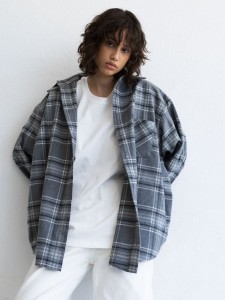 Koszula MUUV. Ov Noa Flanel Grey/White/Bk