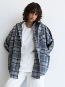 Koszula MUUV. Ov Noa Flanel Grey/White/Bk