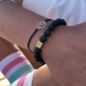 Bransoletka Maola  Silver Wave Black