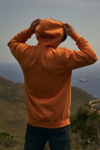 Bluza Jungmob Palms Orange Hood