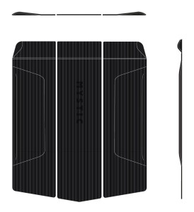 Pad Mystic 2024 3 Piece Frontpad Sidebump Bk